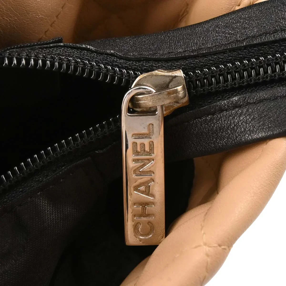 Chanel 2003-2004 Beige Calfskin Cambon Ligne Tote Handbag