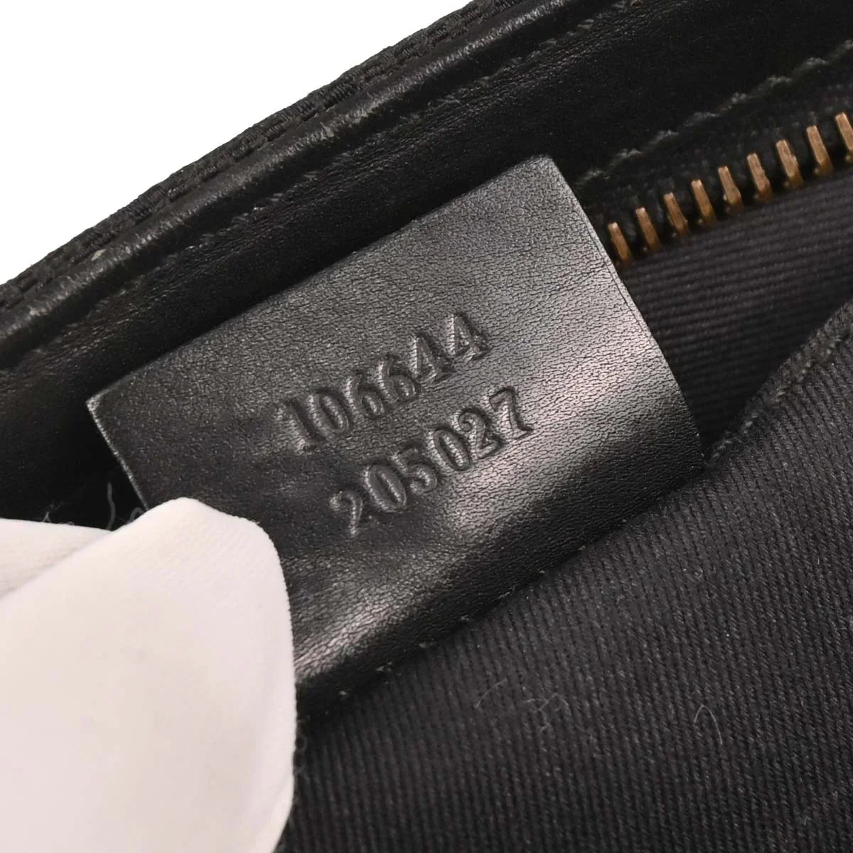 Gucci Black Canvas GG Handbag