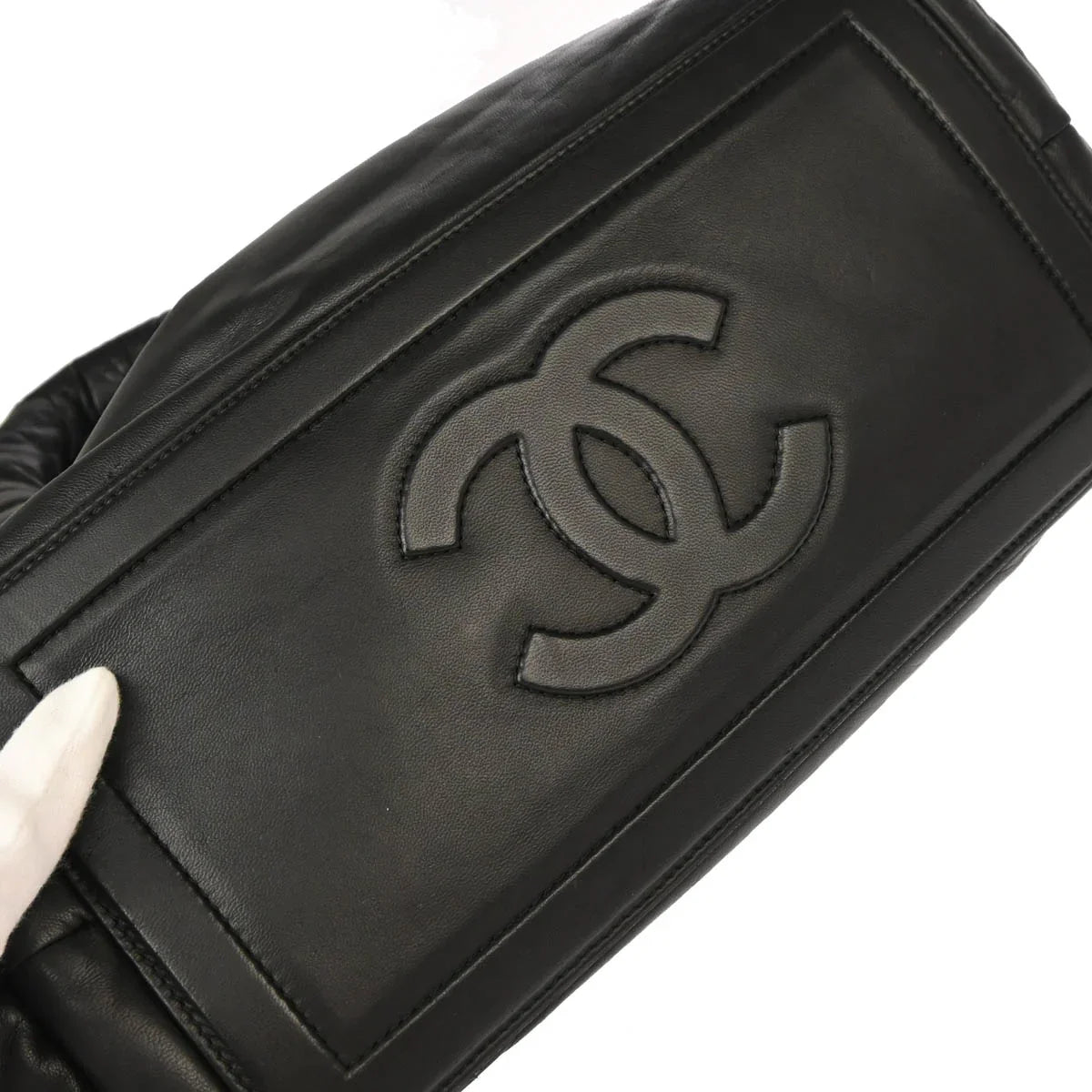 Chanel 2009-2010 Black Calfskin Coco Cocoon Tote Bag