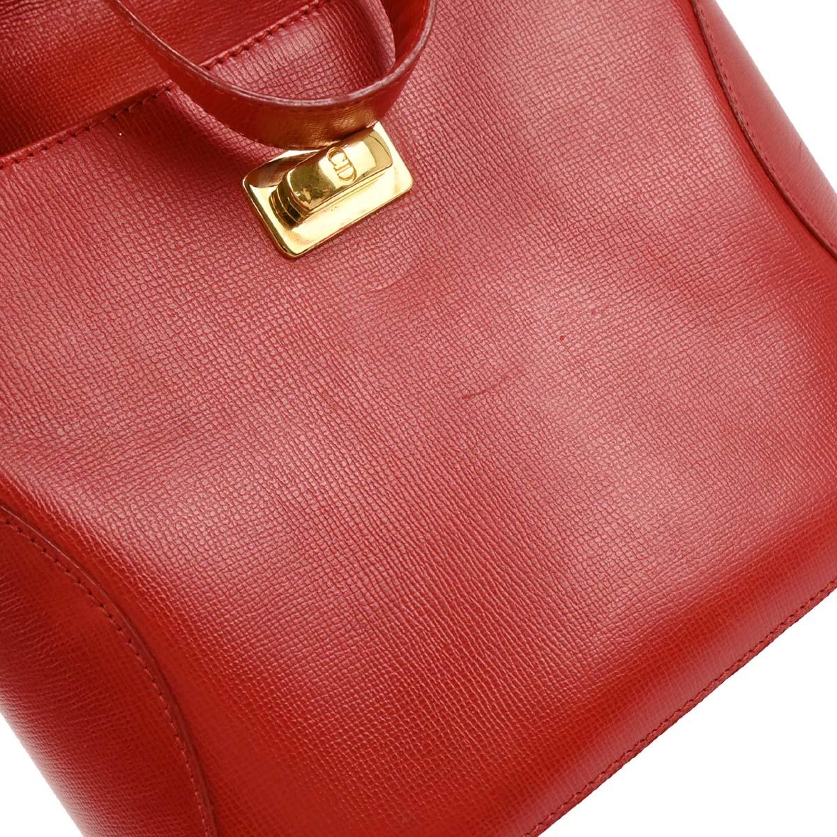 Christian Dior Red Leather Handbag