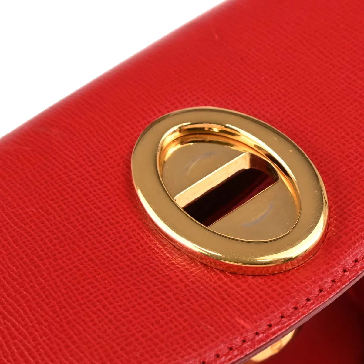 Christian Dior Red Leather Handbag