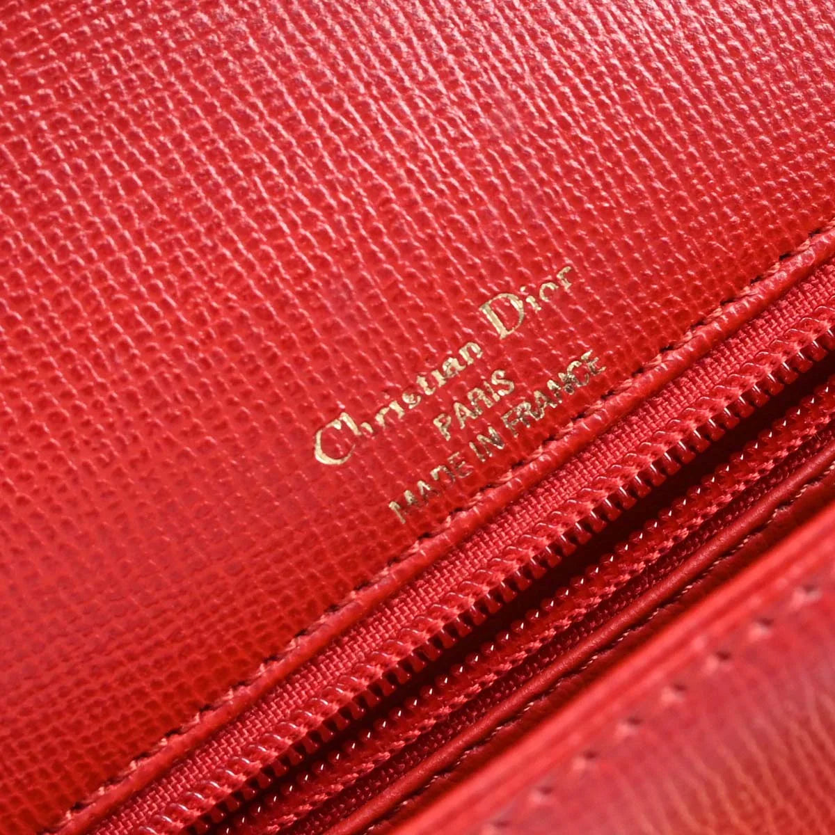 Christian Dior Red Leather Handbag