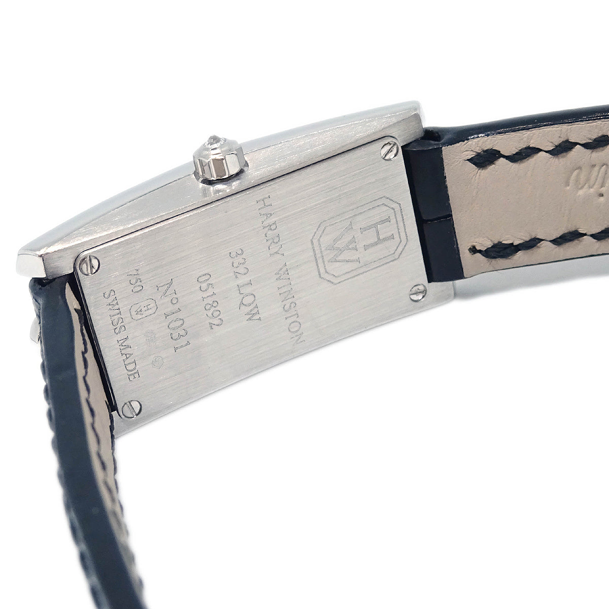 Harry Winston * 332LQW Avenue C Mini Quartz Watch 18KWG Diamond