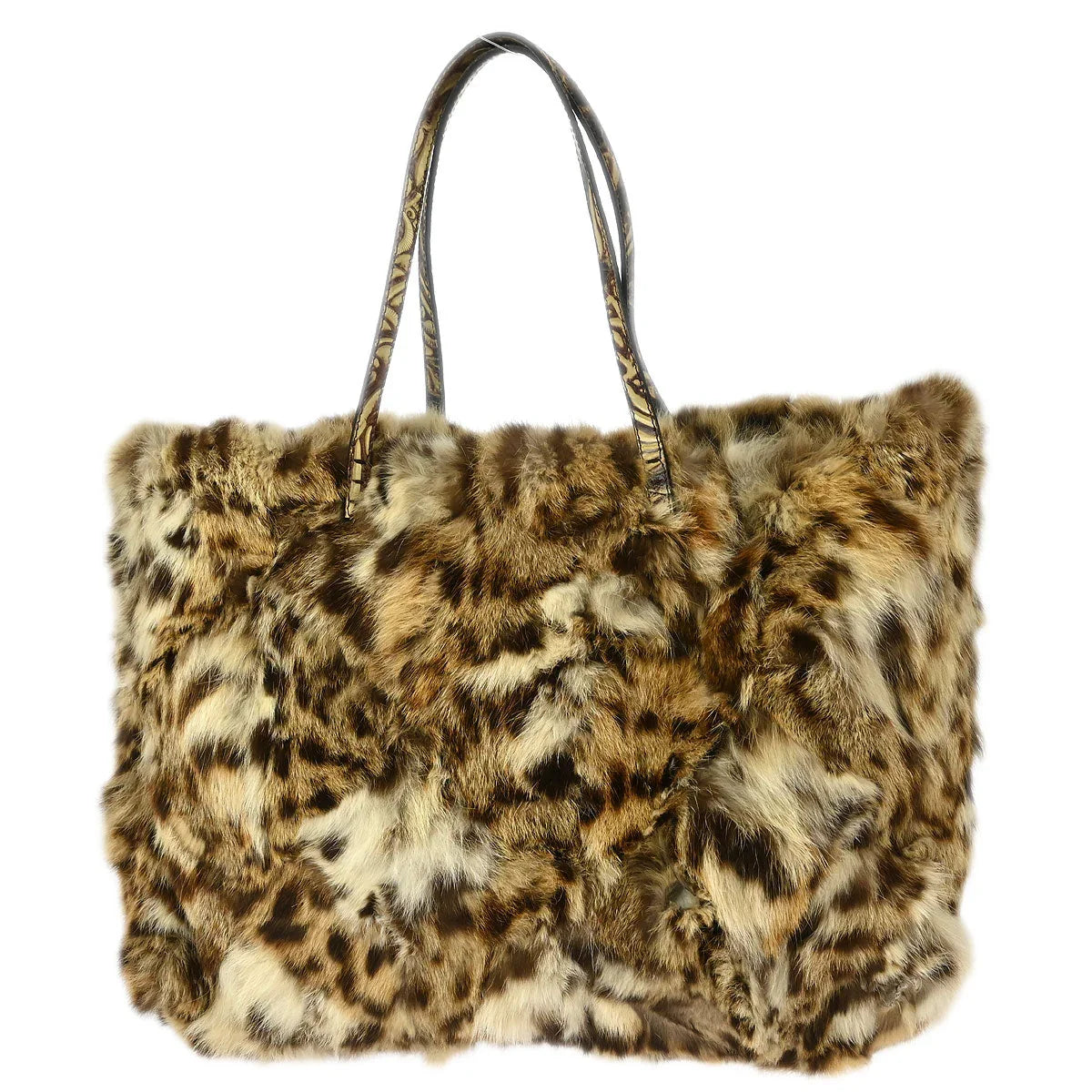 Fendi * Beige Lynx Fur Tote Handbag