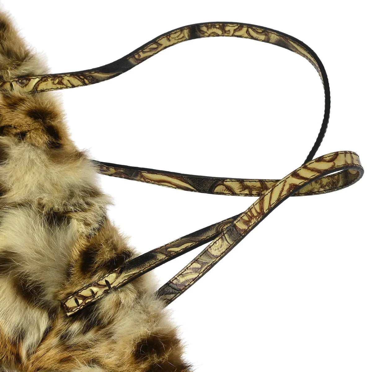 Fendi * Beige Lynx Fur Tote Handbag