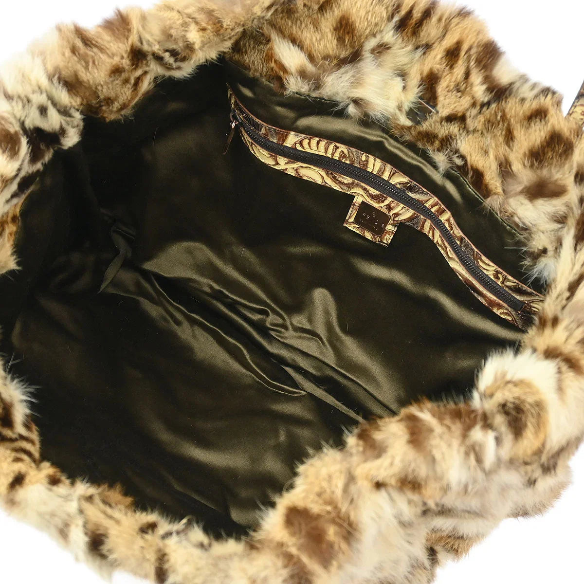 Fendi * Beige Lynx Fur Tote Handbag