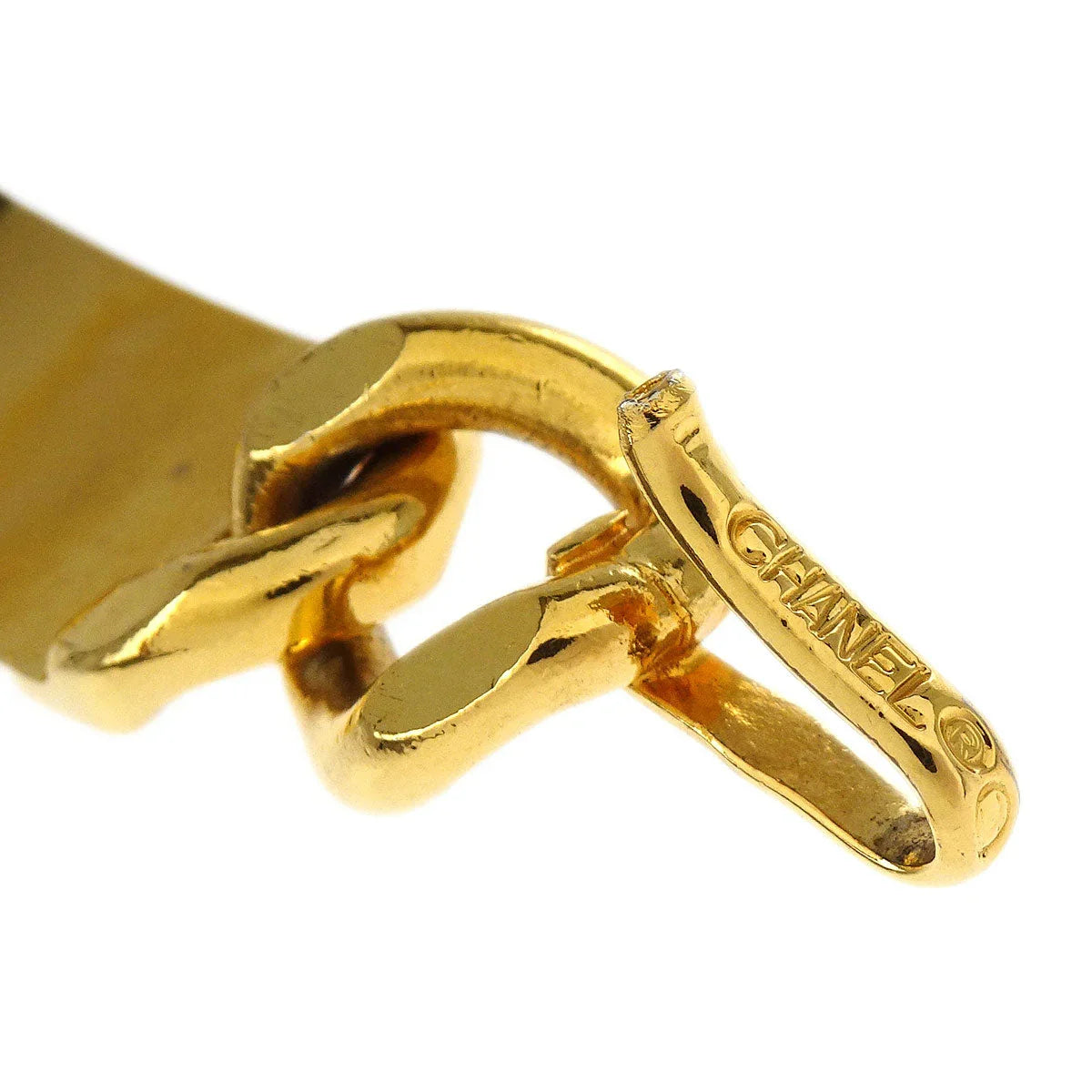 Chanel Chain Belt Medallion Gold Black Small Good