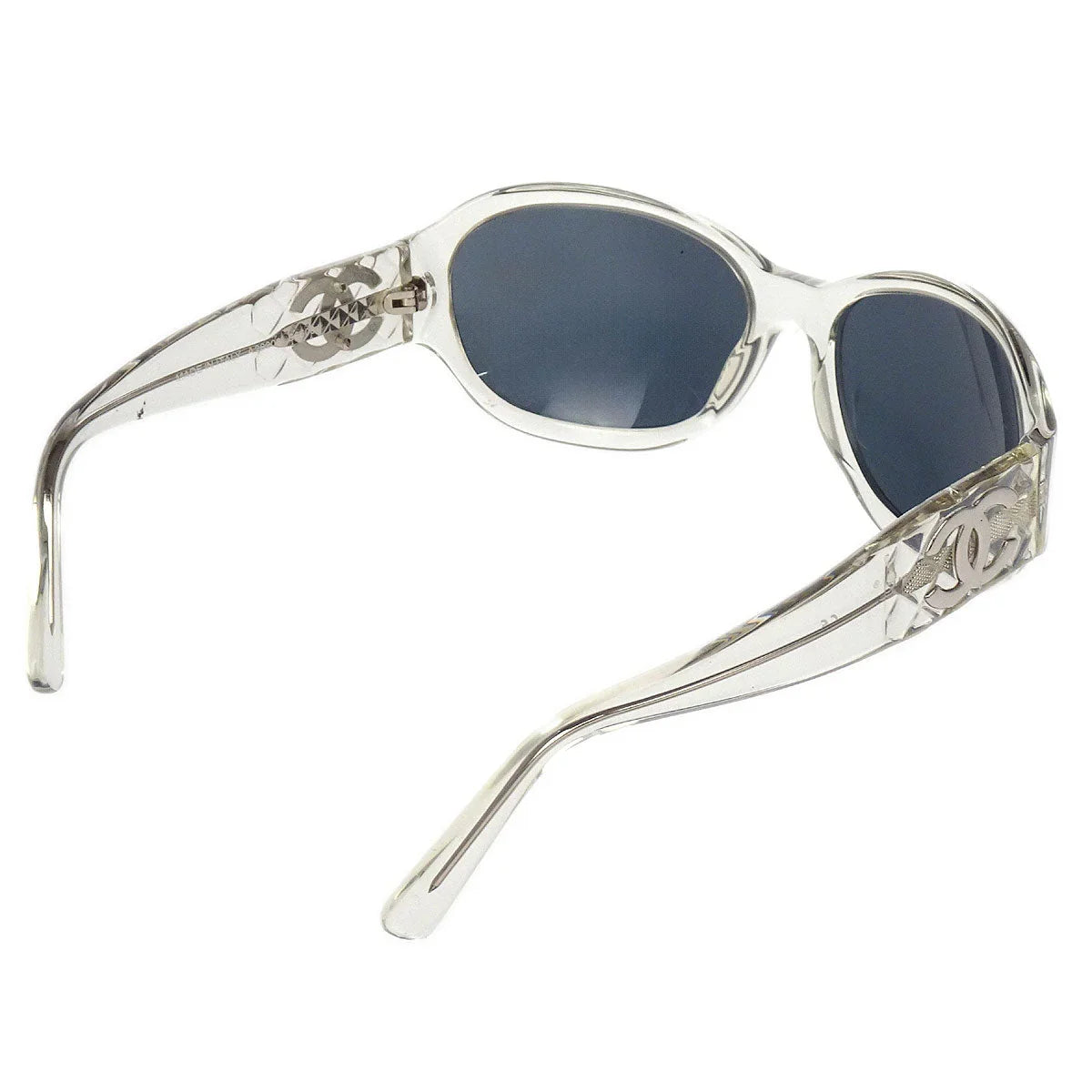Chanel Sunglasses Eyewear Black Clear Small Good