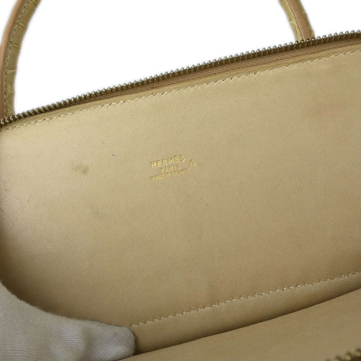 Hermes * Poussiere Porosus Bolide 35 Handbag