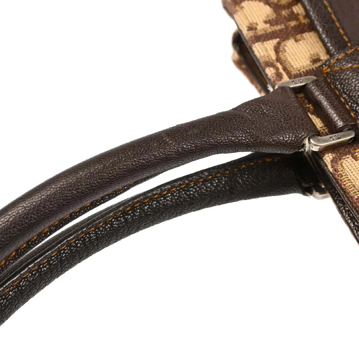 Christian Dior Brown Canvas Trotter Handbag