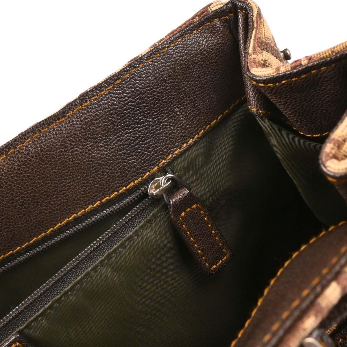 Christian Dior Brown Canvas Trotter Handbag
