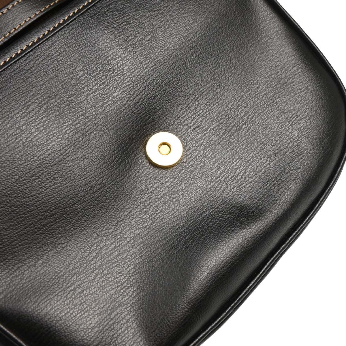 Loewe Black Brown Leather Velazquez 2way Shoulder Handbag