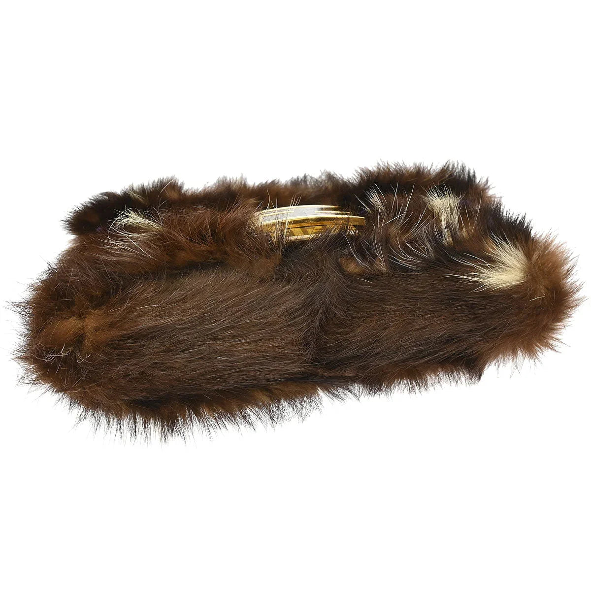 Fendi * 2000-2001 “fitch fur inlay” Baguette Handbag