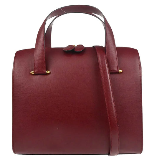 Cartier Bordeaux Leather Must de Cartier 2way Shoulder Handbag