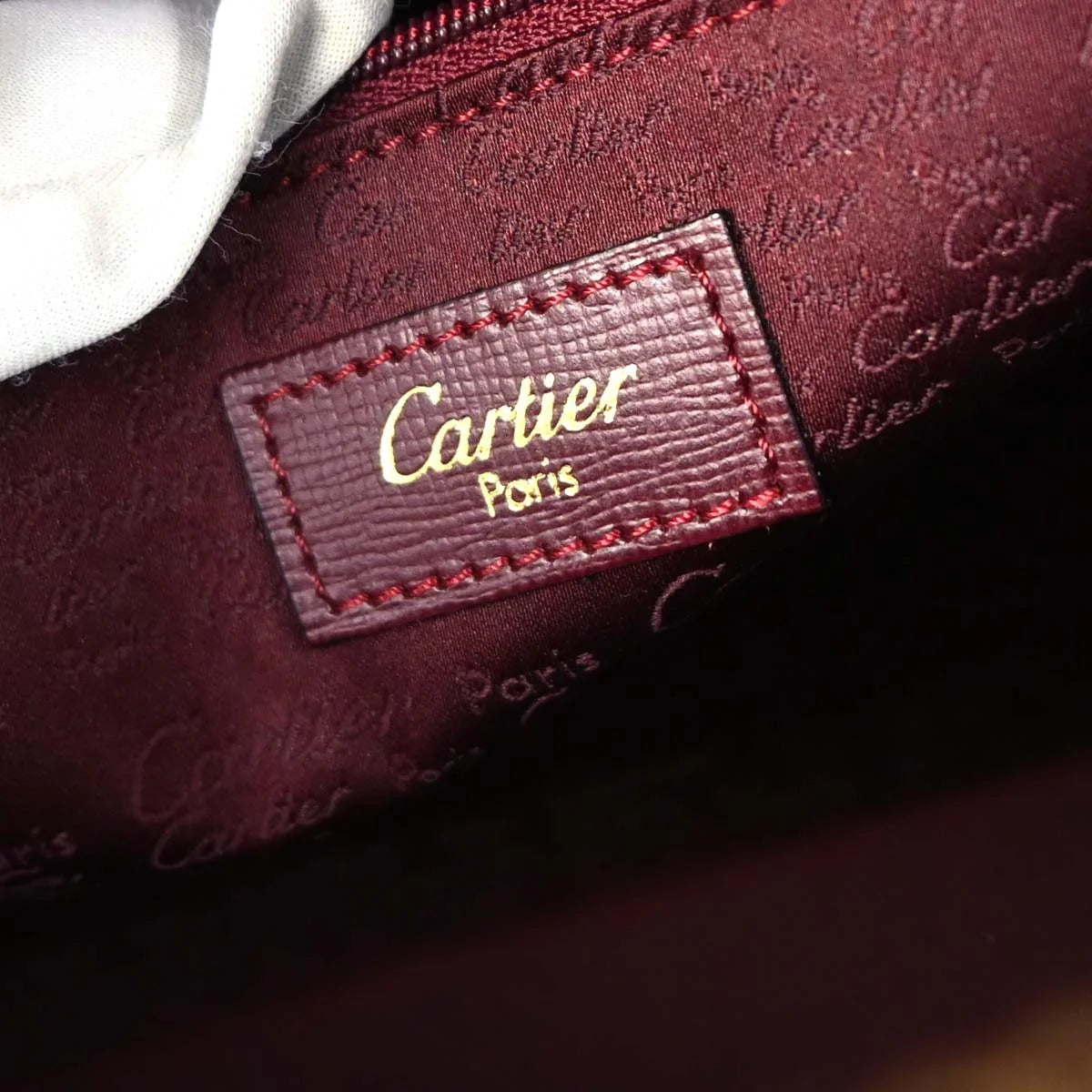 Cartier Bordeaux Leather Must de Cartier 2way Shoulder Handbag