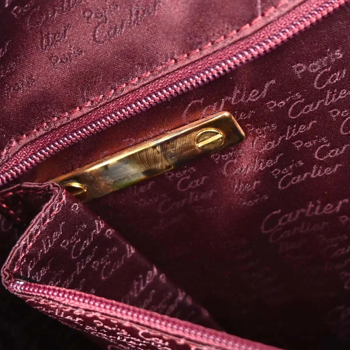 Cartier Bordeaux Leather Must de Cartier 2way Shoulder Handbag
