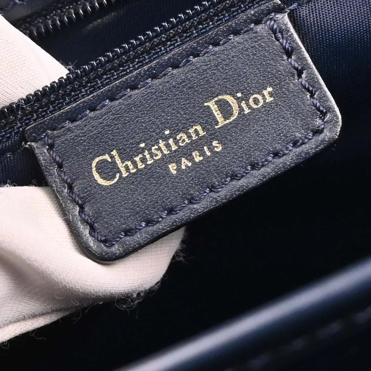 Christian Dior Navy Trotter Handbag