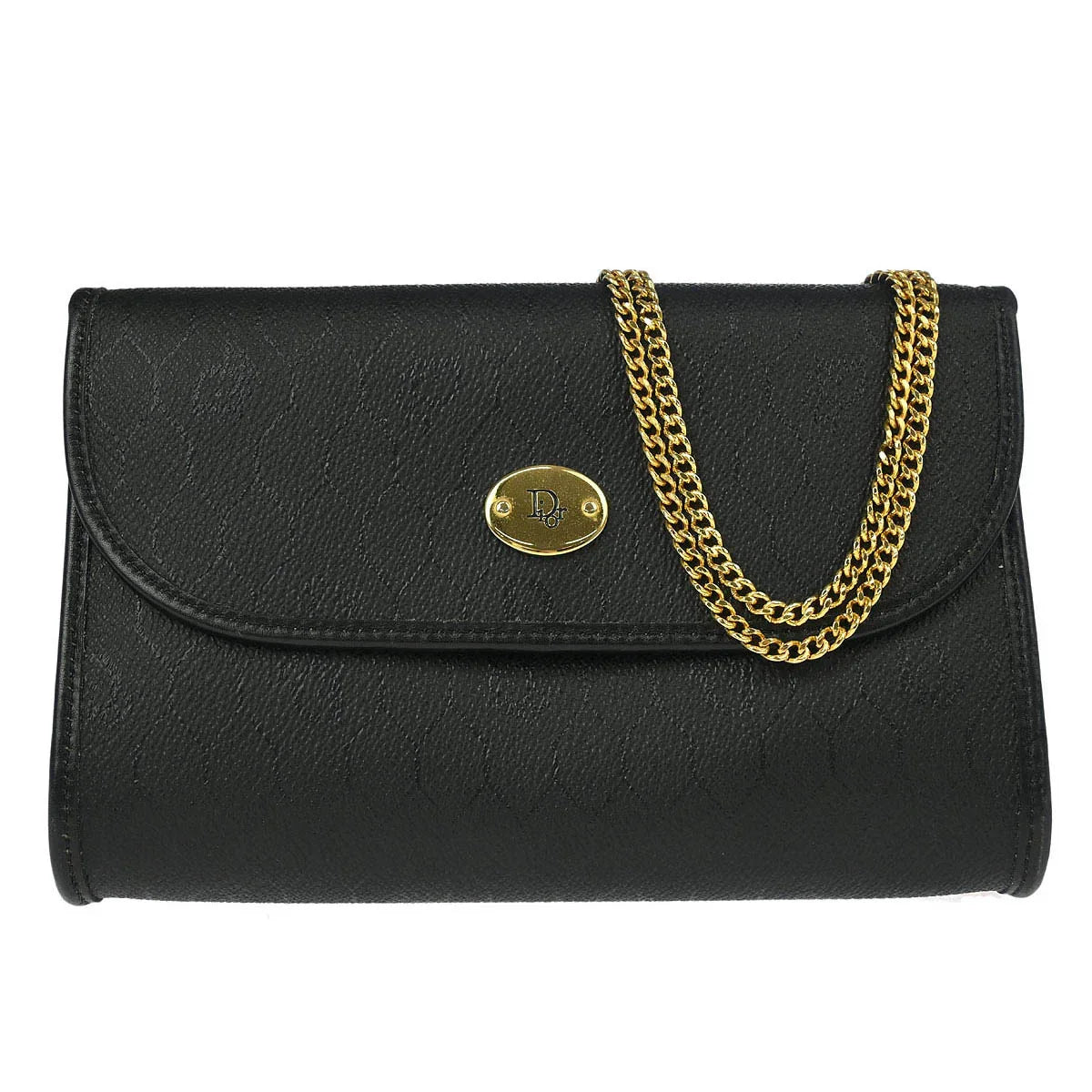 Christian Dior Black Honeycomb Shoulder Bag