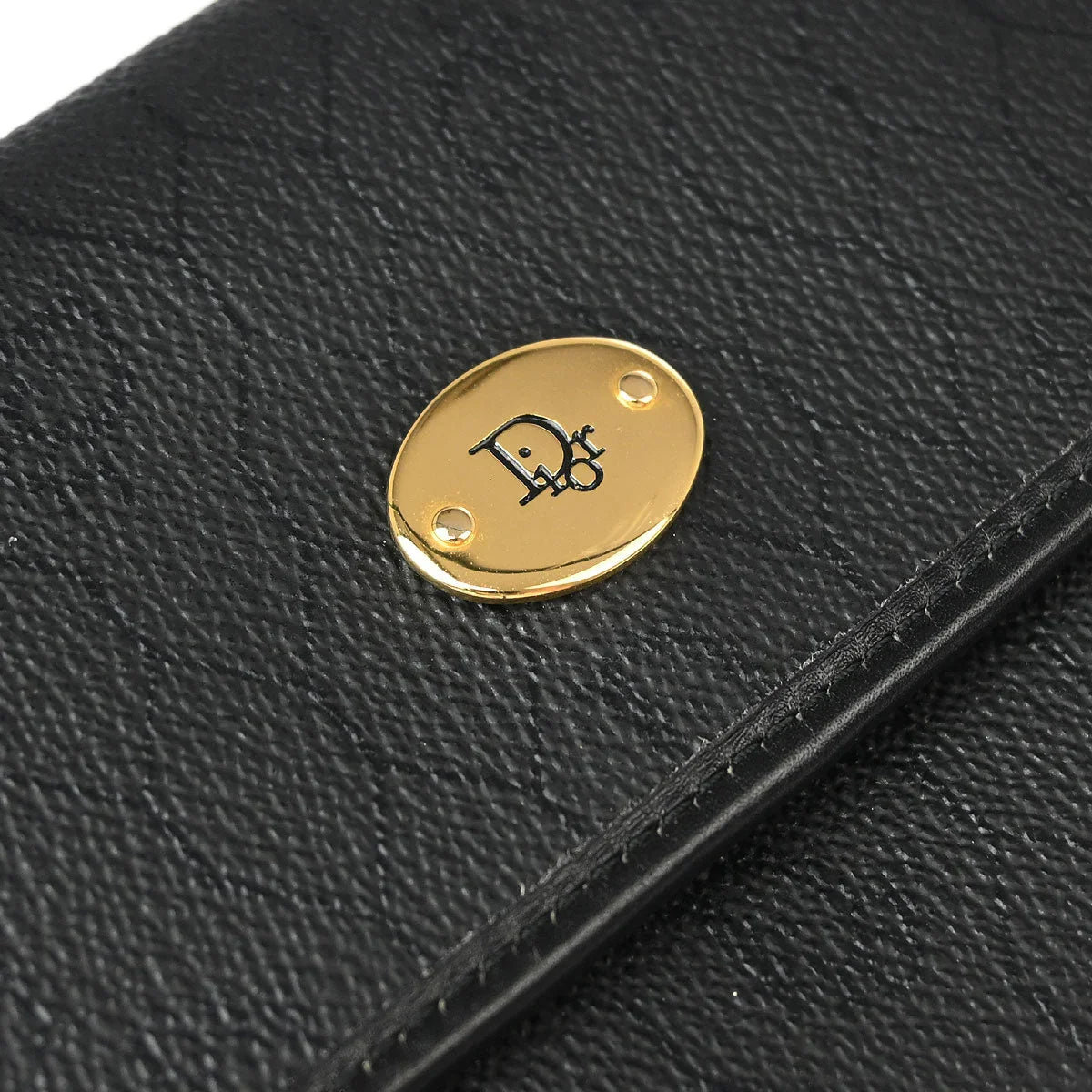 Christian Dior Black Honeycomb Shoulder Bag