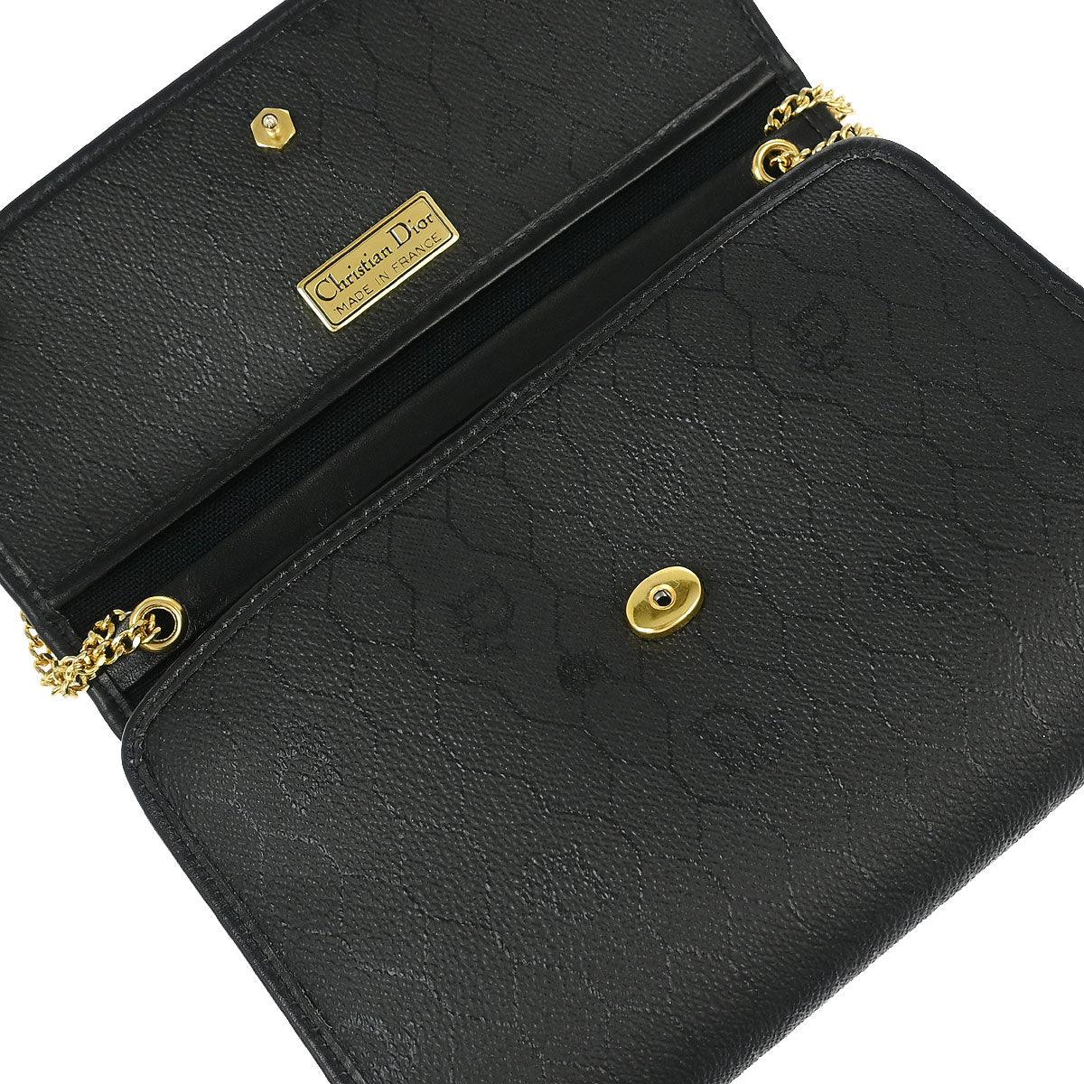 Christian Dior Black Honeycomb Shoulder Bag