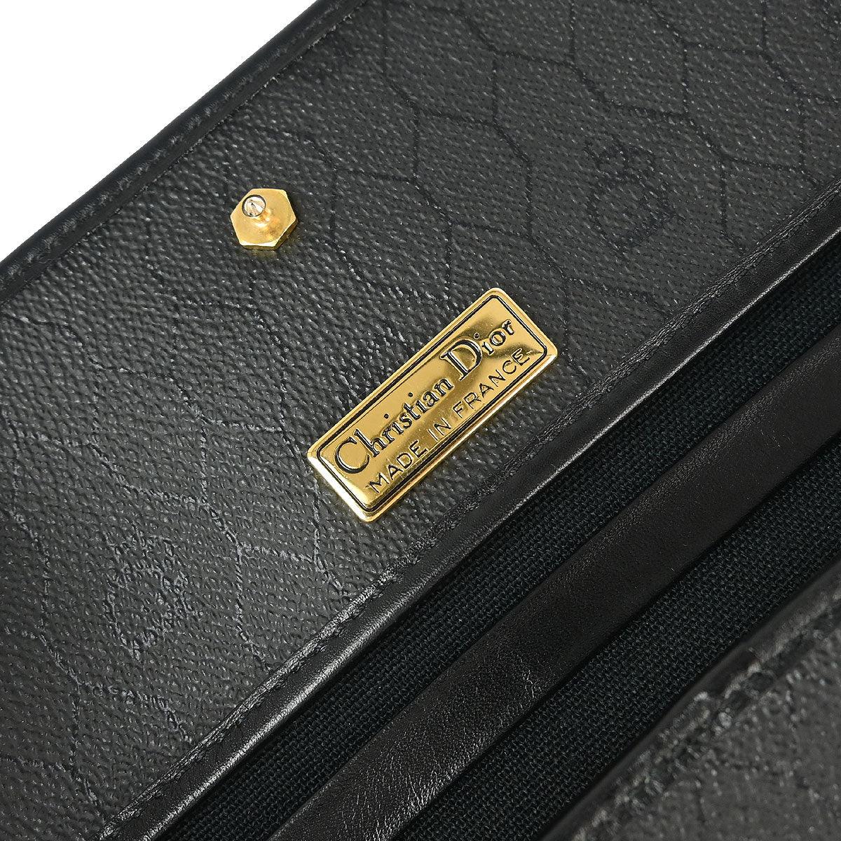 Christian Dior Black Honeycomb Shoulder Bag