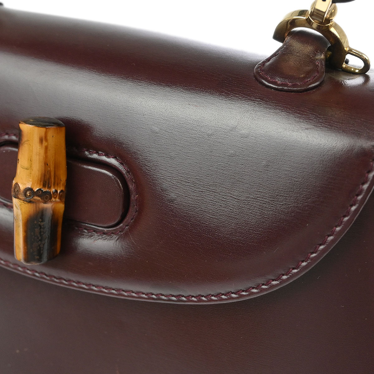 Gucci Brown Bamboo 2way Shoulder Handbag