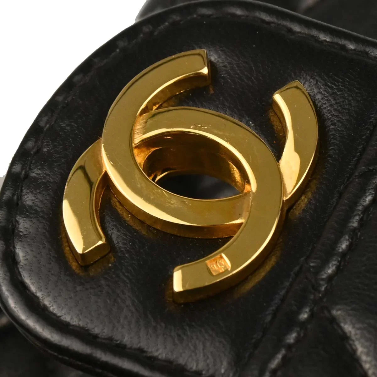 Chanel Black Lambskin Top Handle Handbag