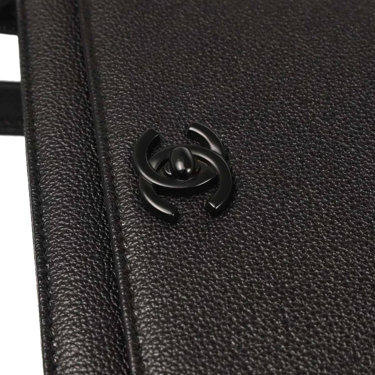 Chanel 1997-1999 Black Caviar Tote Handbag
