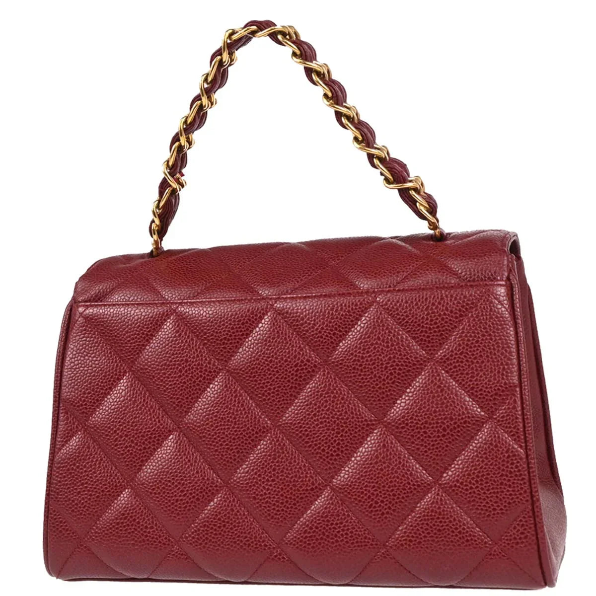 Chanel 1994-1996 Bordeaux Caviar Handbag