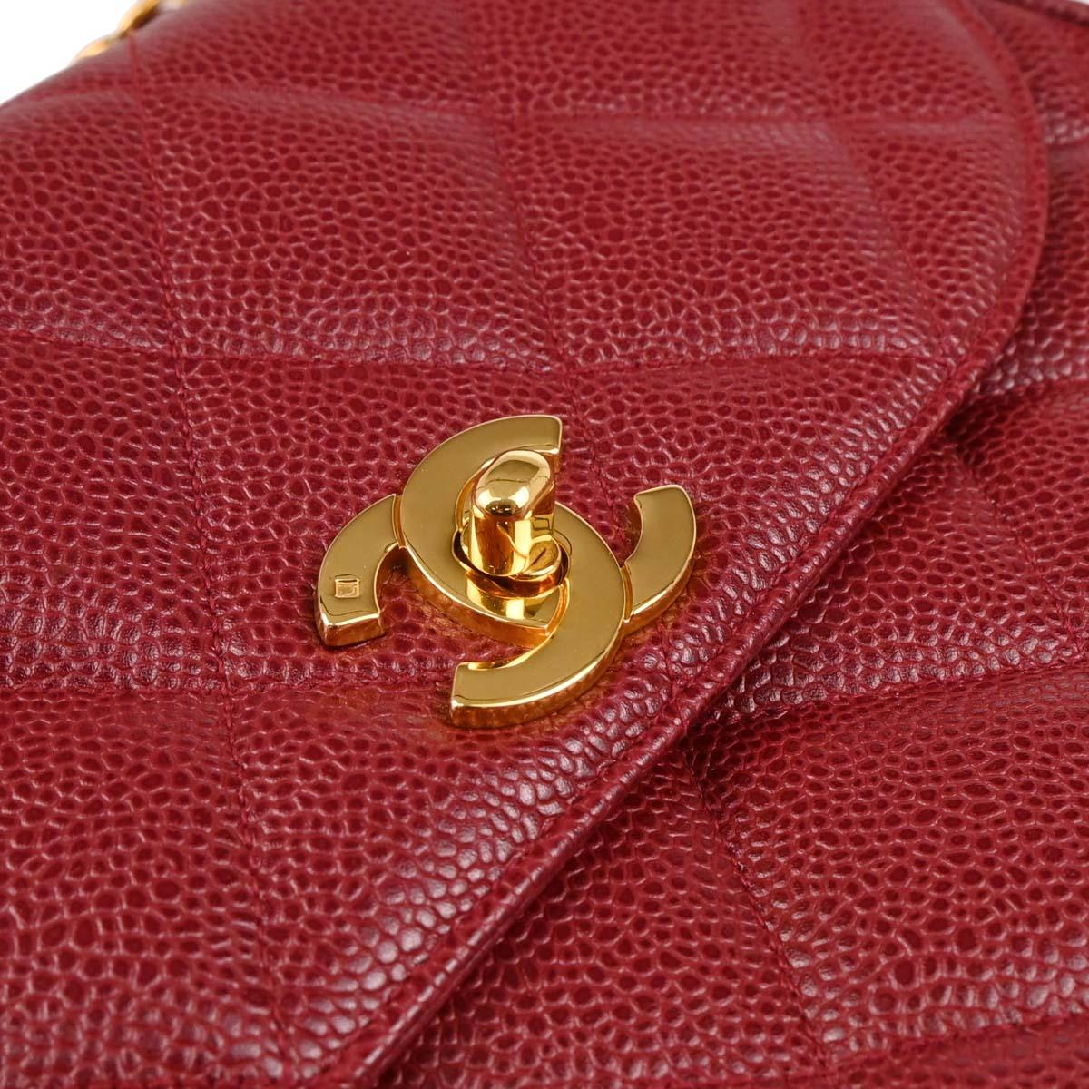 Chanel 1994-1996 Bordeaux Caviar Handbag