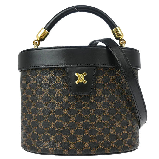 Celine Black Macadam 2way Shoulder Handbag