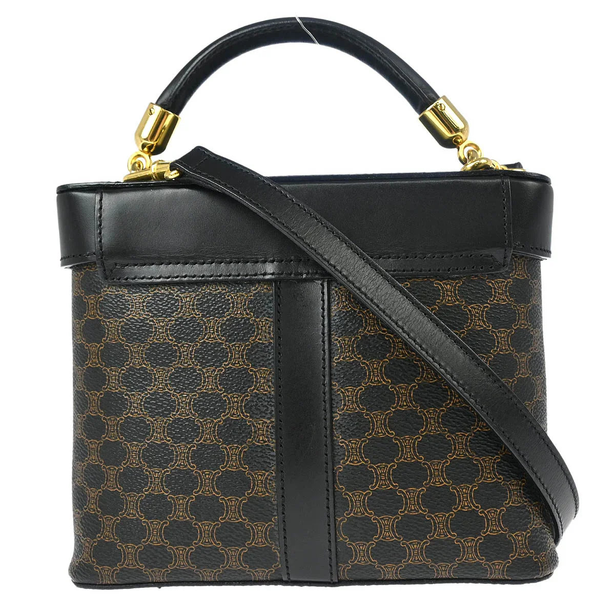 Celine Black Macadam 2way Shoulder Handbag