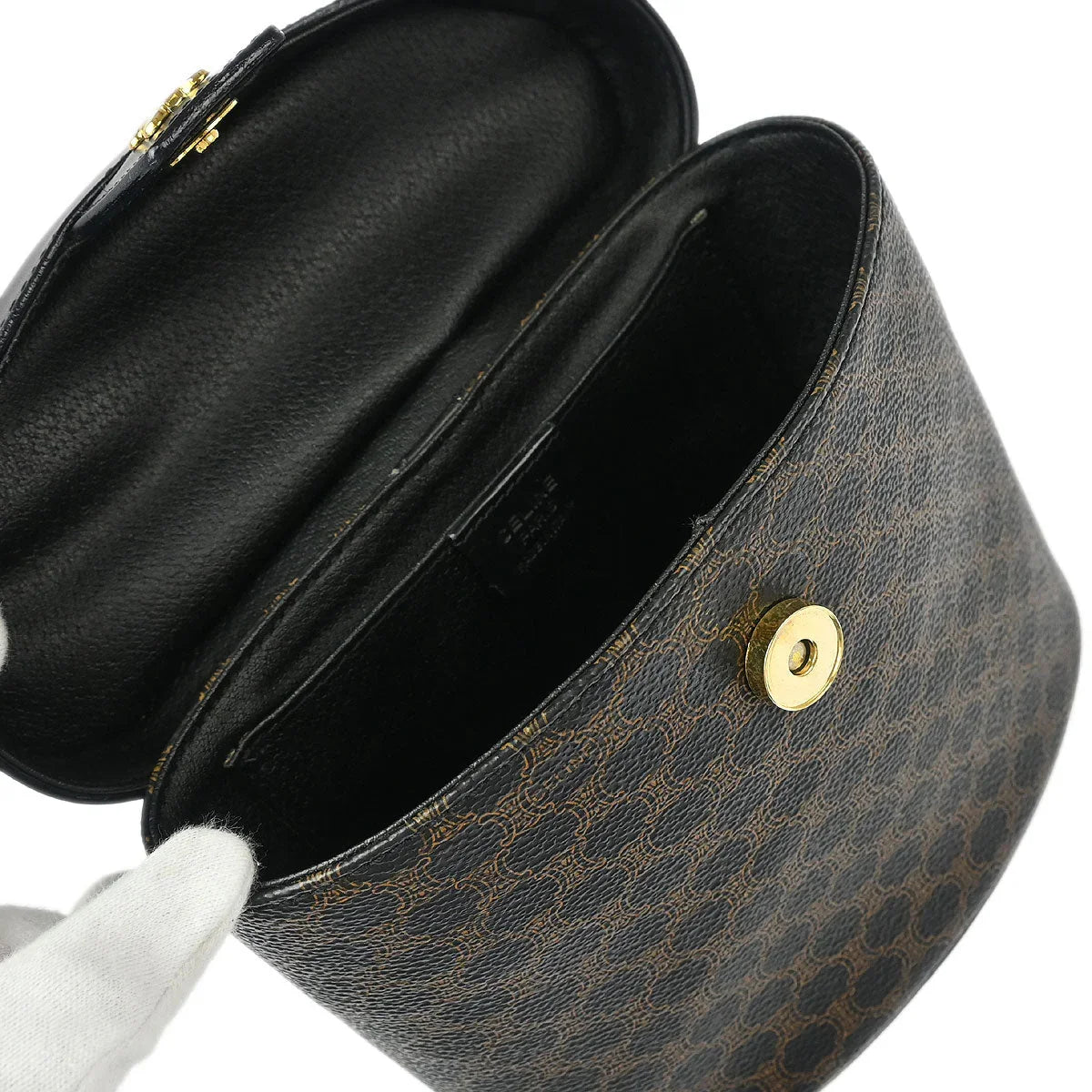 Celine Black Macadam 2way Shoulder Handbag