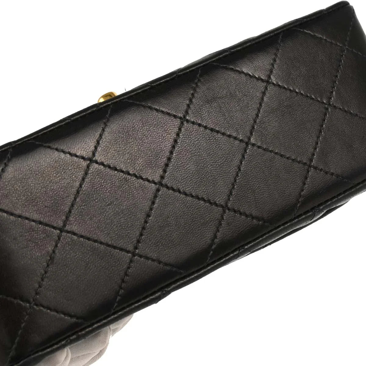 Chanel 1996-1997 Black Lambskin Mini Classic Square Flap Shoulder Bag