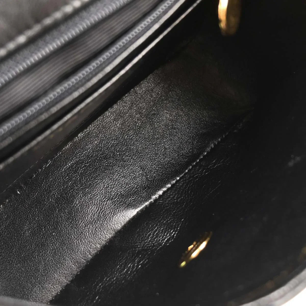 Chanel 1996-1997 Black Lambskin Mini Classic Square Flap Shoulder Bag