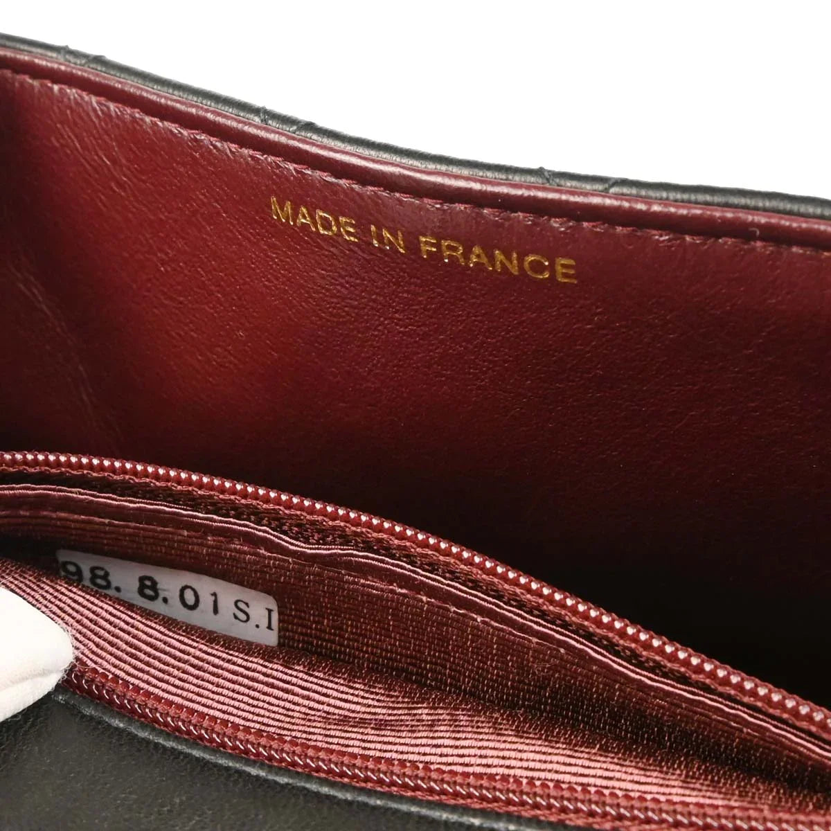 Chanel 1997-1999 Black Lambskin Mini Classic Square Flap Shoulder Bag