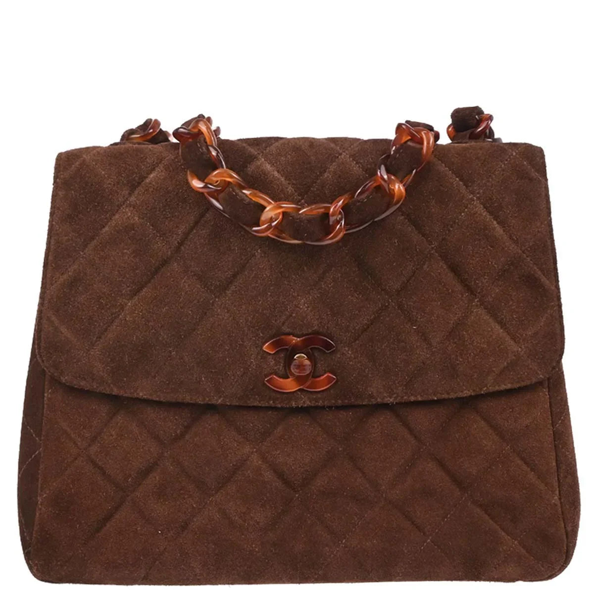 Chanel 1997-1999 Brown Suede Handbag