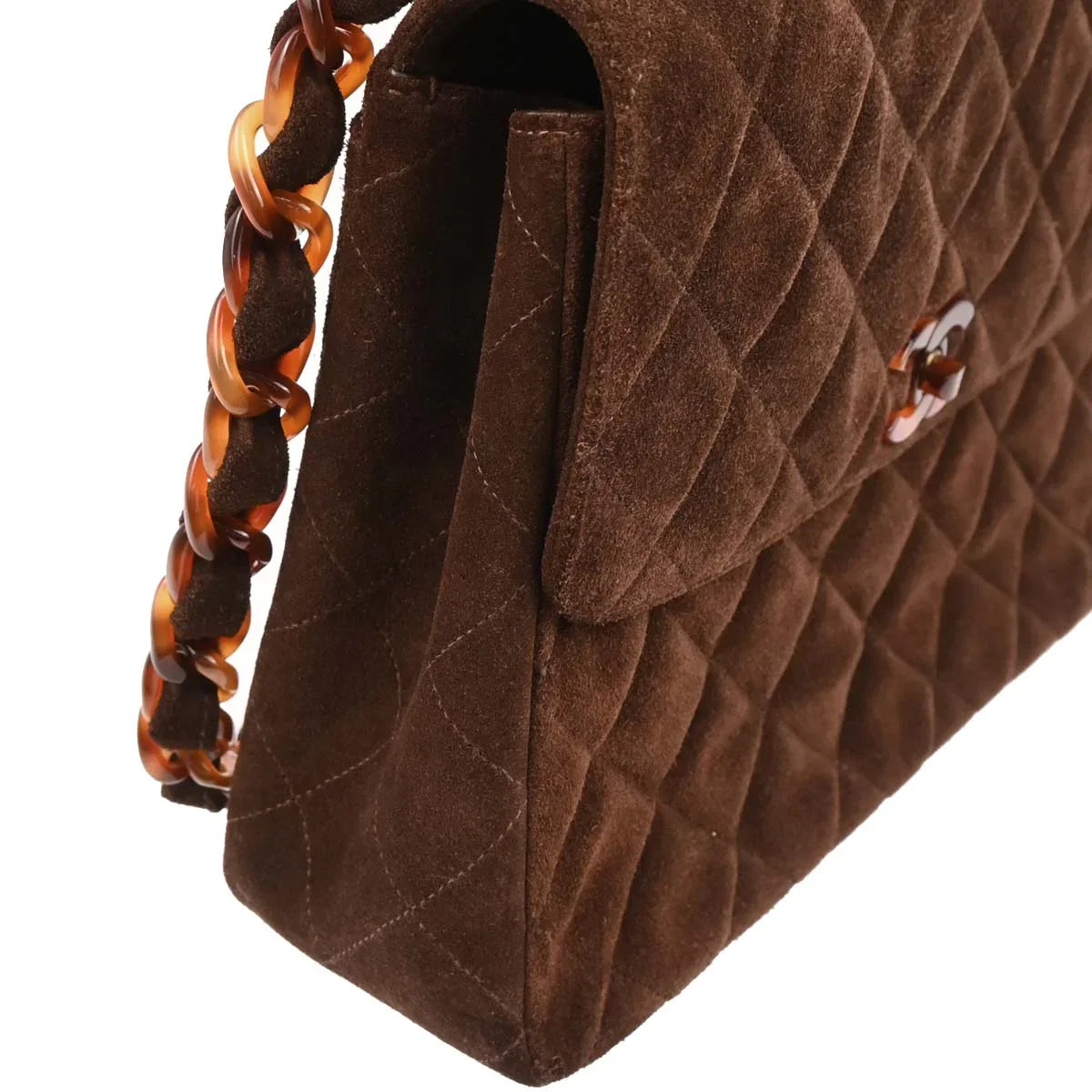 Chanel 1997-1999 Brown Suede Handbag