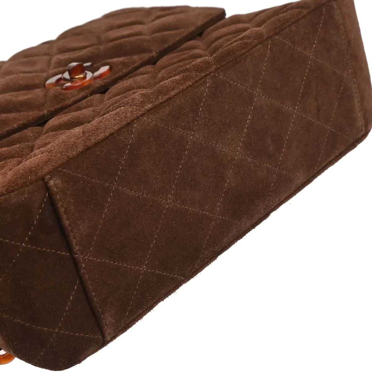 Chanel 1997-1999 Brown Suede Handbag