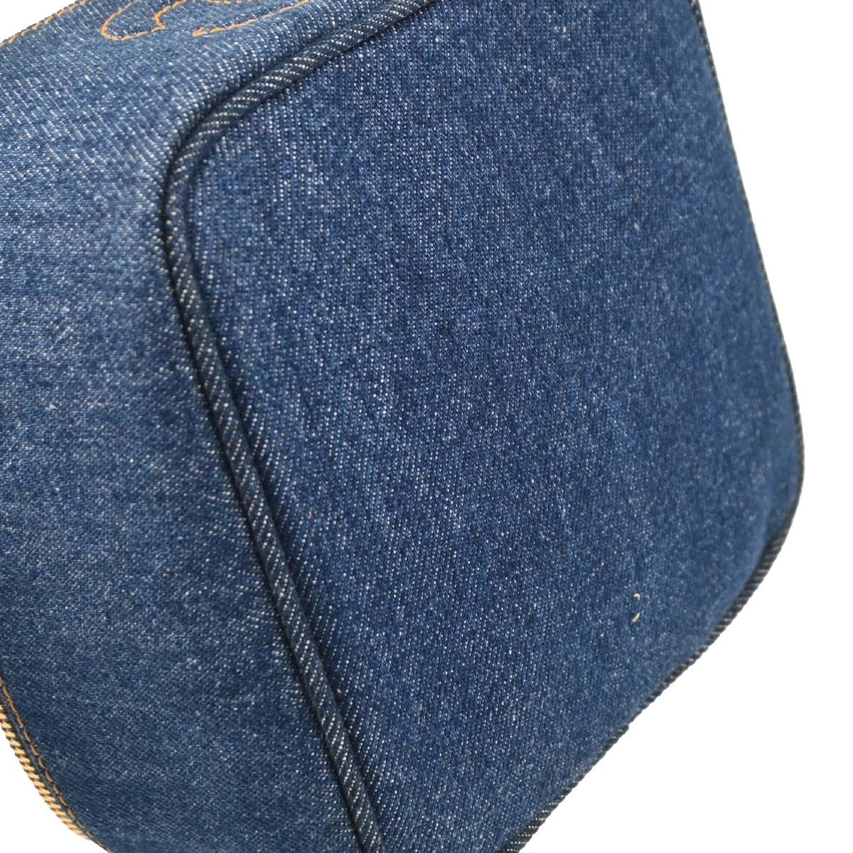 Chanel 1996-1997 Blue Denim Vanity Handbag