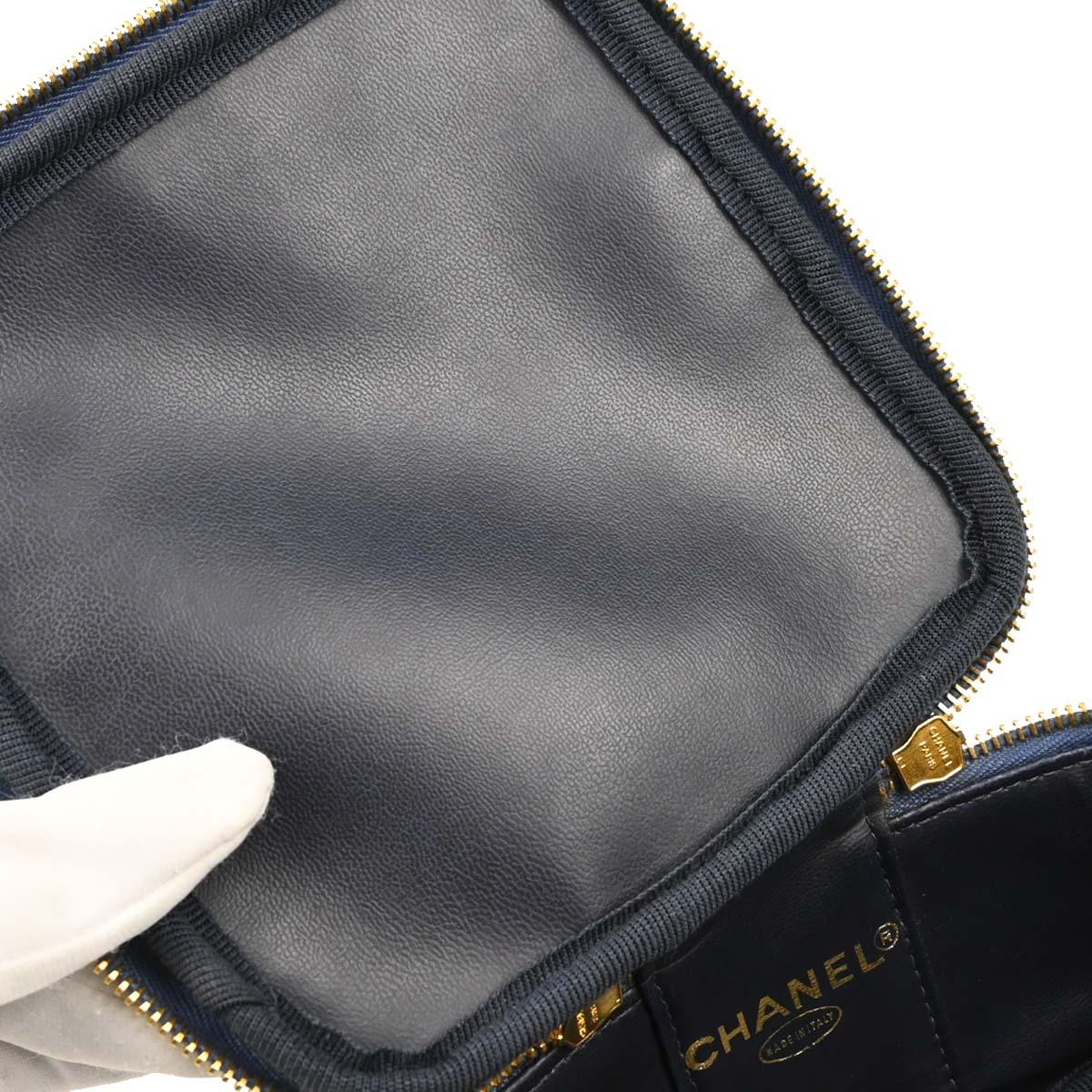 Chanel 1996-1997 Blue Denim Vanity Handbag