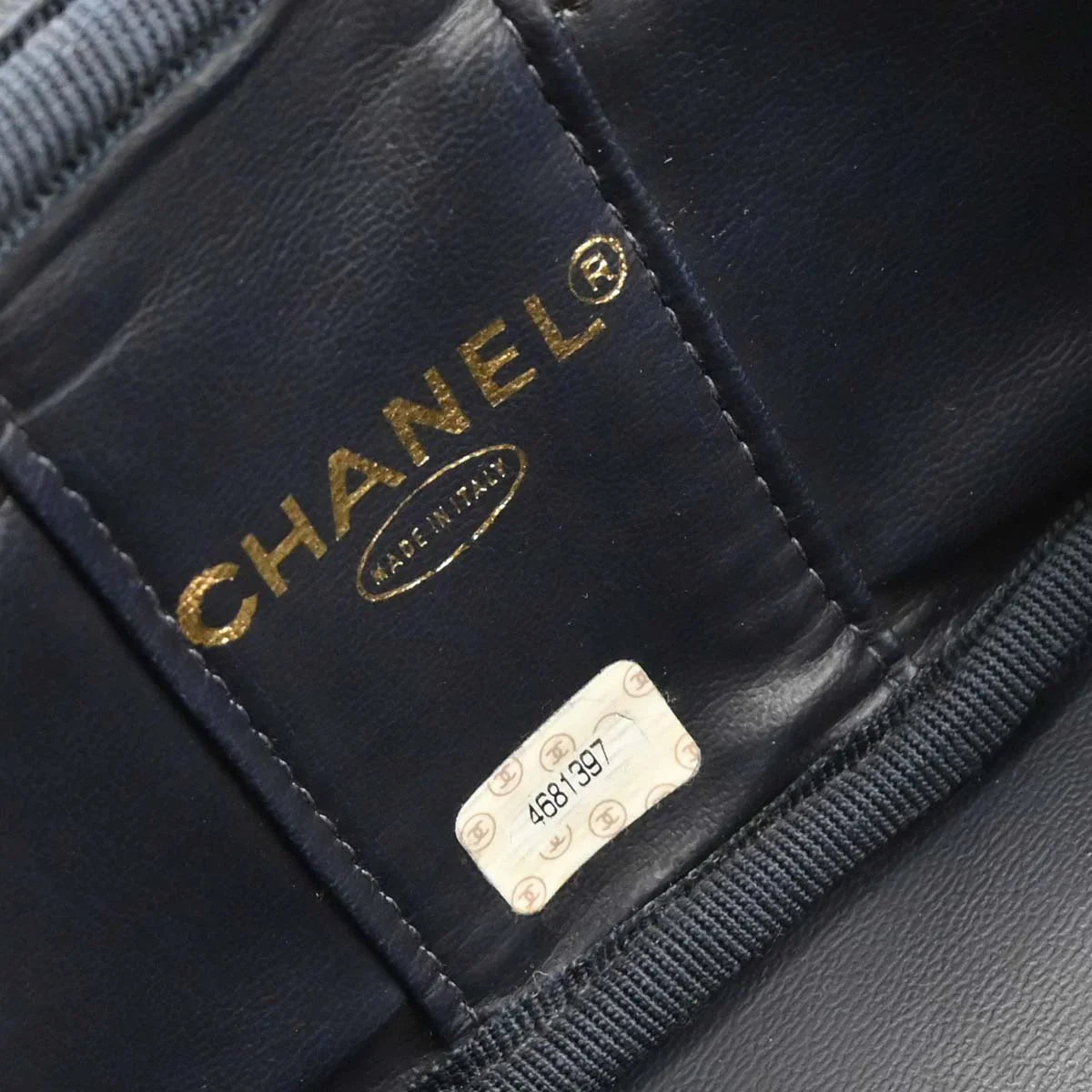 Chanel 1996-1997 Blue Denim Vanity Handbag