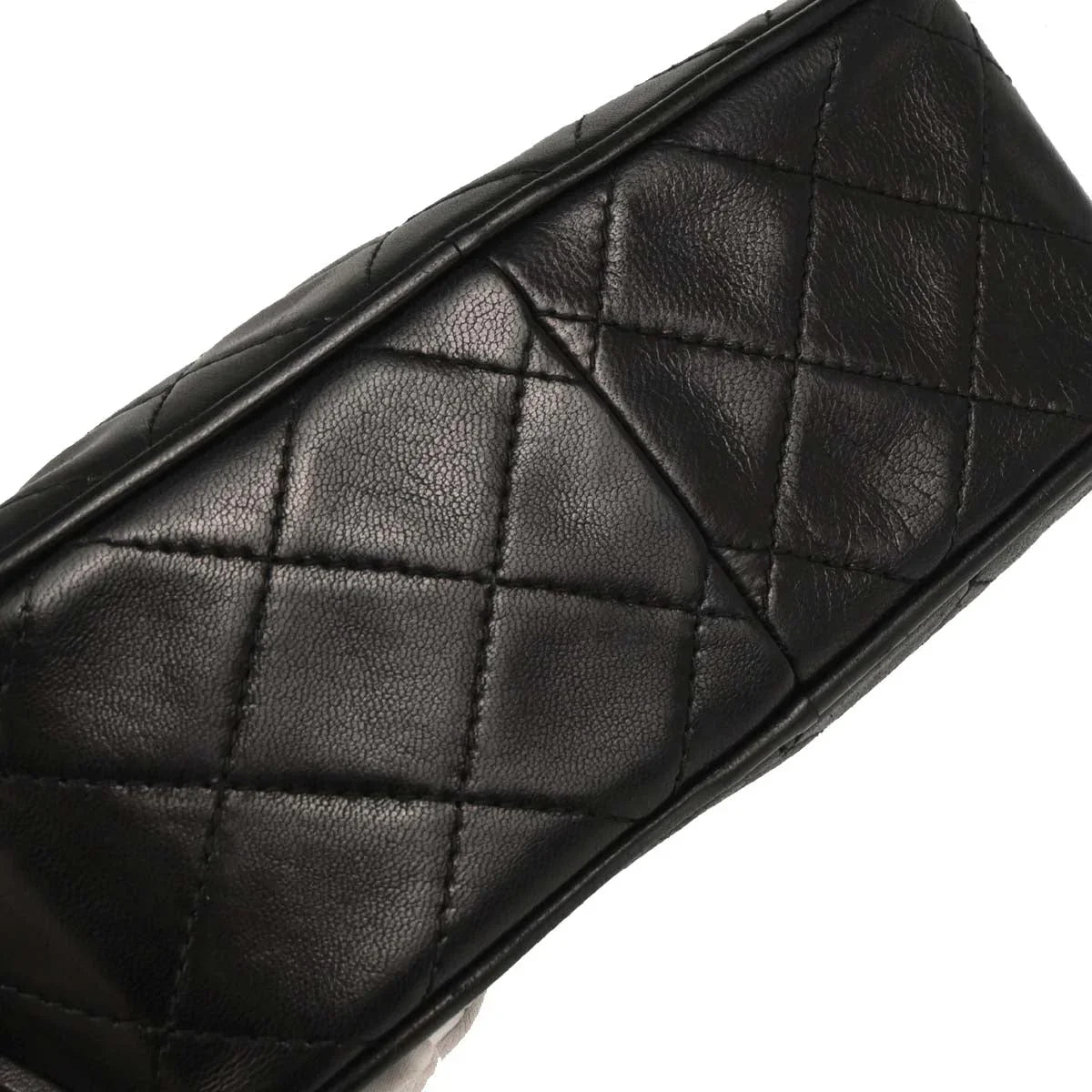 Chanel 1989-1991 Black Lambskin Camera Bag Mini