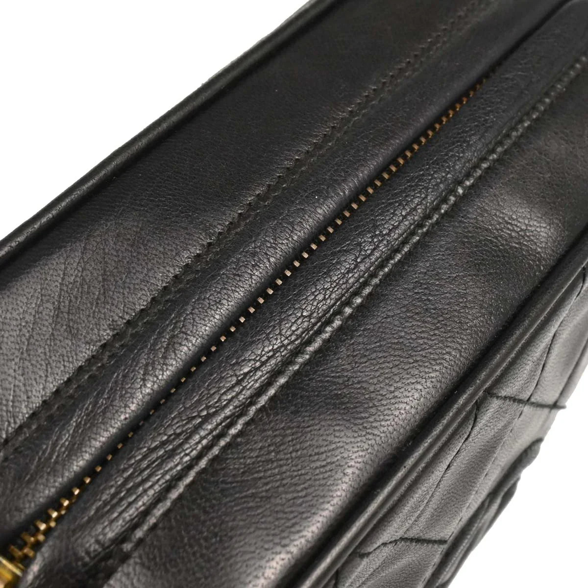 Chanel 1989-1991 Black Lambskin Camera Bag Mini