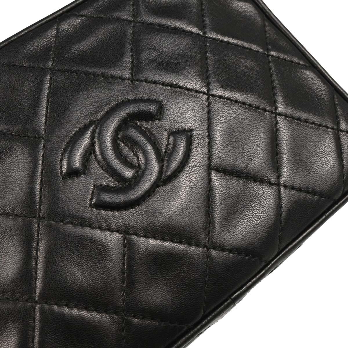 Chanel 1989-1991 Black Lambskin Camera Bag Mini