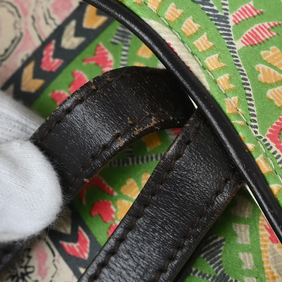Christian Dior Multicolor Satin Saddle Handbag
