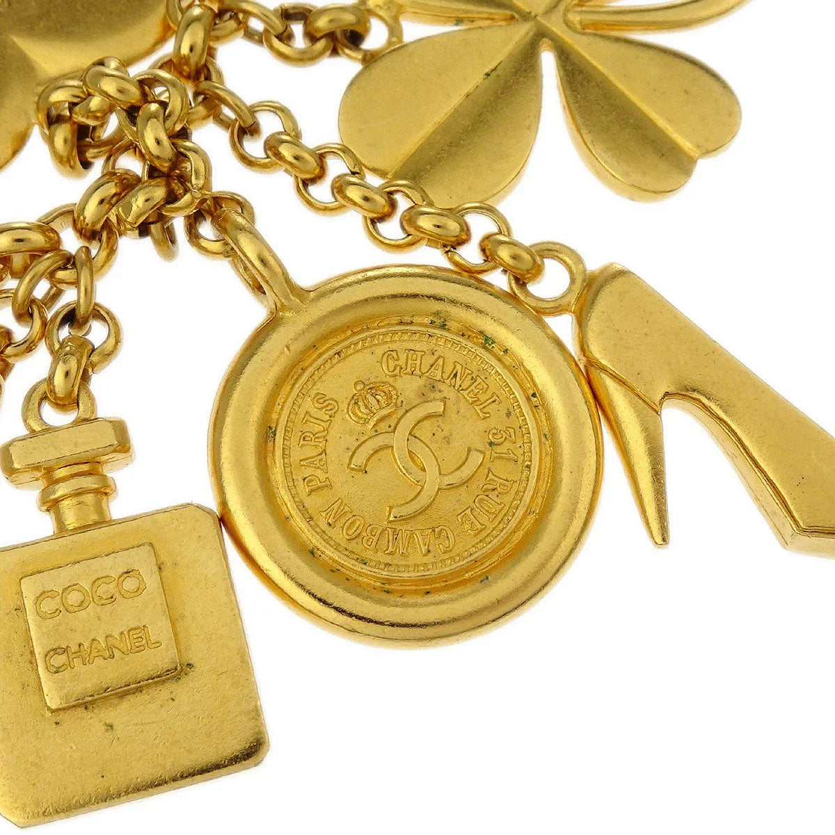 Chanel Chain Necklace Pendant Icon Gold 95A