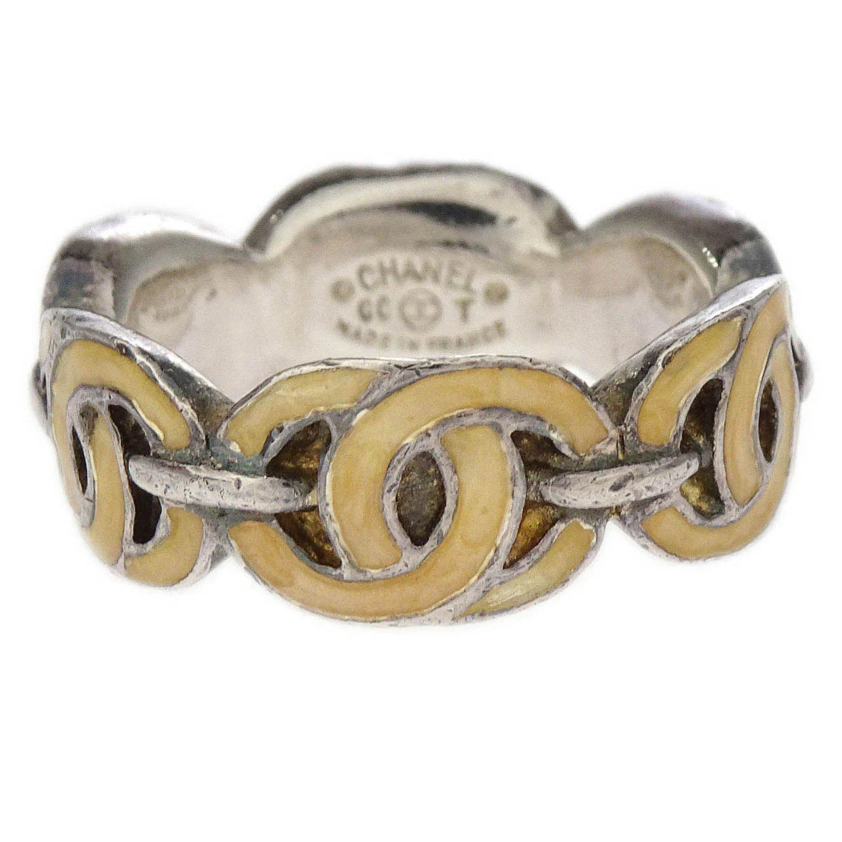 Chanel Ring Silver #52 00T