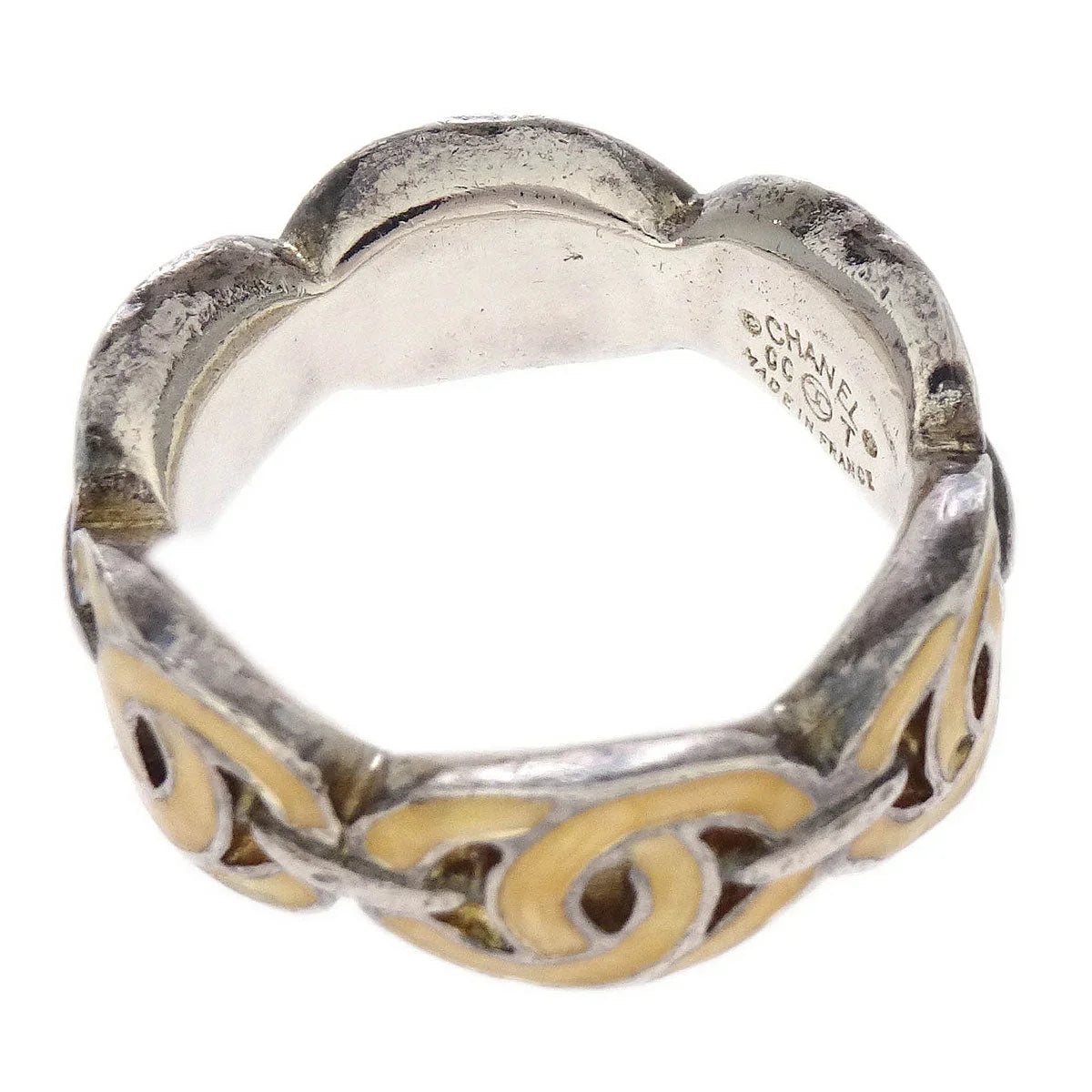 Chanel Ring Silver #52 00T