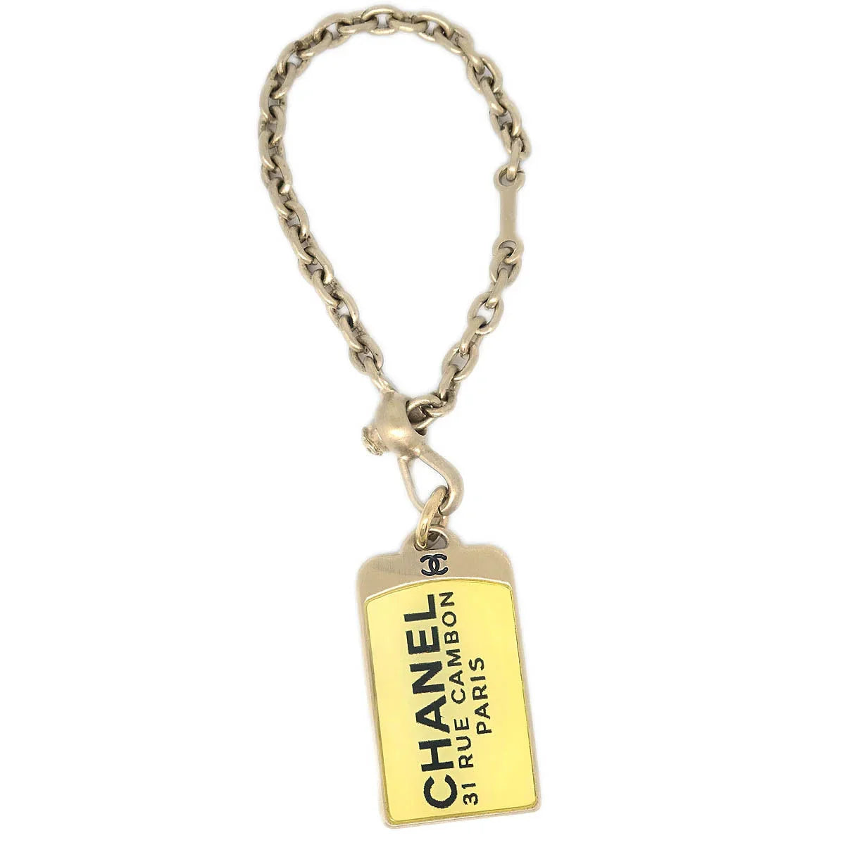 Chanel Gold Key Holder Bag Charm Small Good 07C
